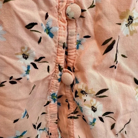 Torrid Floral Challis Button Fit & Flare Blouse Stretch Back Peach Plus Size 2X - Picture 9 of 15
